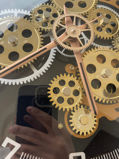 قسم رجال الأعمال ساعه حائط بتصميم كلاسيكي بمسننات تعمل بشكل كامل قطعه واحده فقط