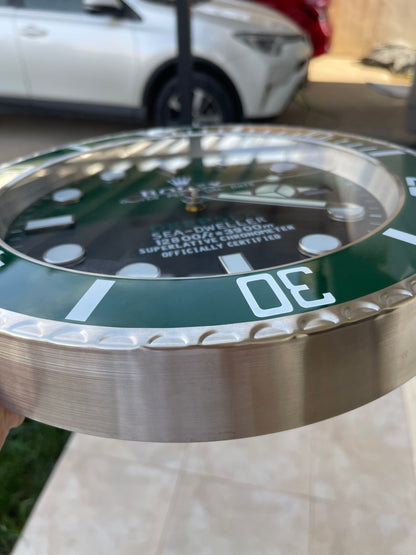 ساعة حائط رولكس ديب سي مينا اخضر اومبريه السعر ٢٠٠  دينار اردني قطعه واحده