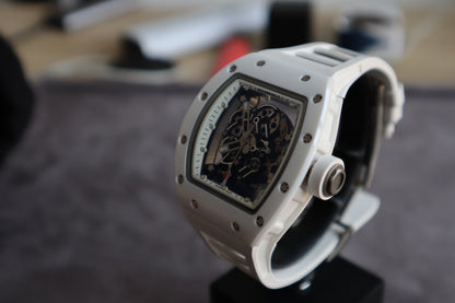 ريتشارد ميل بوبا واتسون وايت سيراميك اديشن - الساعة كلين طبق الأصل  حبة واحدة