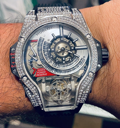 هوبلوت بيج بانج فلوتيمج توربيون - اول حبة في الاردن موديل ٢٠٢٥ (السعر بالدينار الاردني ٦٠٠)