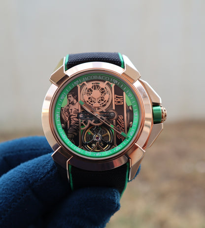 jacob & co CR7 - جاكوب اند كو اصدار رونالدو لون اخضر توربيون كلين درجة اولى