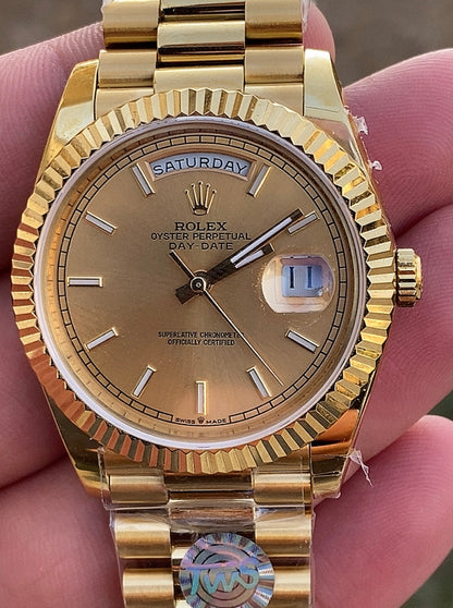 رولكس دايديت كلين فول يالو جولد - كلين طبق الأصل ماكينة سويسري  طلاء ذهب ١٨