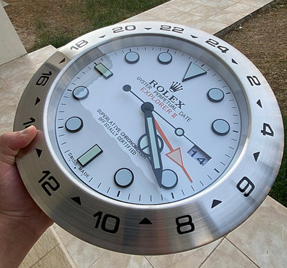 قسم رجال الاعمال - ساعة رولكس اكسبلورار للحائط - صناعة يدوية للمينا منفذ تاريخ و ارقام لومينوس مثّل ساعة اليد الاصلية