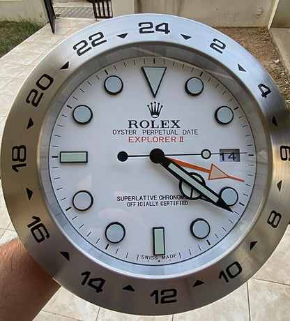 قسم رجال الاعمال - ساعة رولكس اكسبلورار للحائط - صناعة يدوية للمينا منفذ تاريخ و ارقام لومينوس مثّل ساعة اليد الاصلية