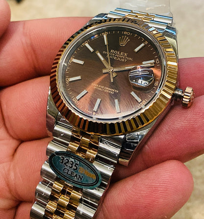 رولكس دايت جست مينا شوكليت جوبلي تو تون - كلين طبق الأصل ماكينة سويسري لا تفرق عن الأصلية