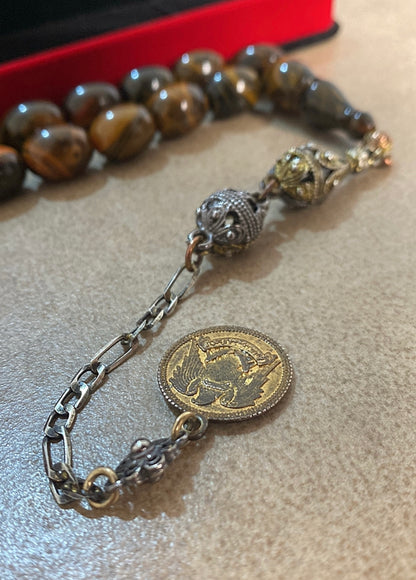 سبحة حجر سندلوس نقي ١٠٠٪؜  S19- متوفر قطعة واحدة من هذا التصميم