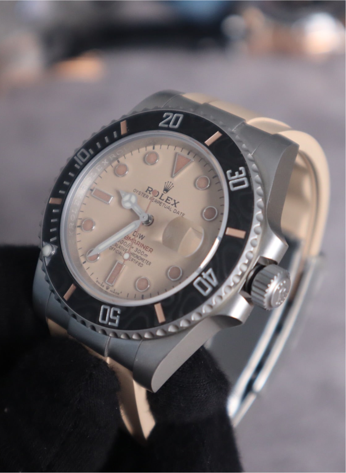 Rolex Submariner DIW - اصدار خاص قطعة واحدة كلين طبق الأصل ماكينة سويسري (سير عدد 2 رابر و تيتانيوم فضي) (السعر بالاردني 750)