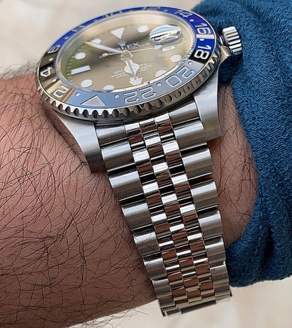 ٣٥٥٠ شيكل توصيل لفلسطين رولكس باتمان كلين طبق الأصل - سيريال حقيقي ماكينة سويسري