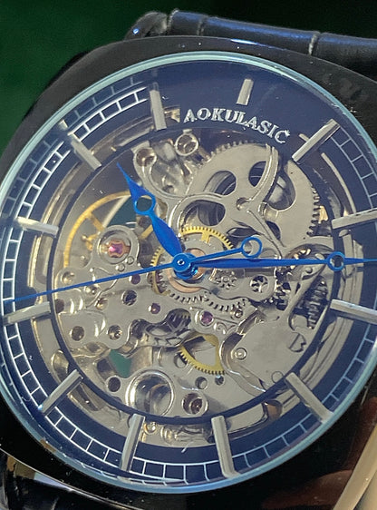 ساعة اكوالاسك ماكينة سويسرية اوتوماتك ويندنج - قطعتين ويا كارد الكفالة المختوم