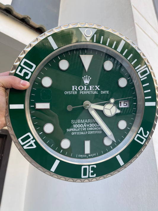 قسم رجال الاعمال - ساعة رولكس سابمارينار للحائط - صناعة يدوية للمينا منفذ تاريخ و ارقام لومينوس مثّل ساعة اليد الاصلية