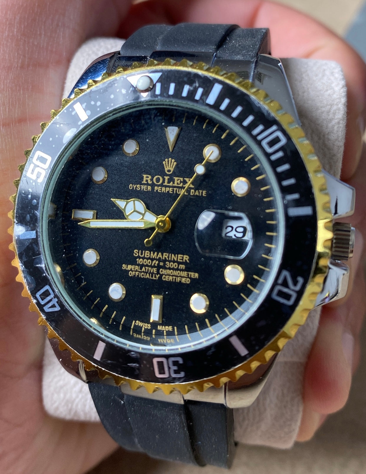 رولكس سابمارينر اسود و ذهبي - كوبي عالي
