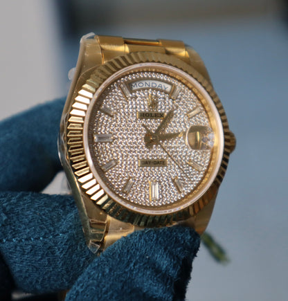 Roled day-Date pave Diamond Dial
