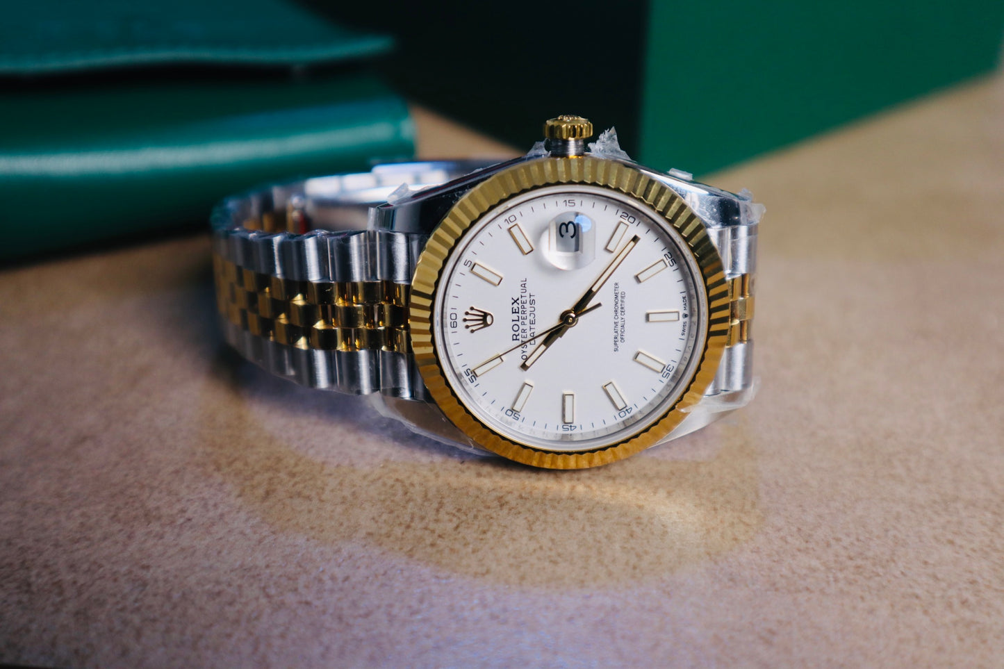 رولكس دايت جست كلين - جوبلي ستانلس و ذهب ١٨ طلاء - ماكينة سويسري طبق الاصل