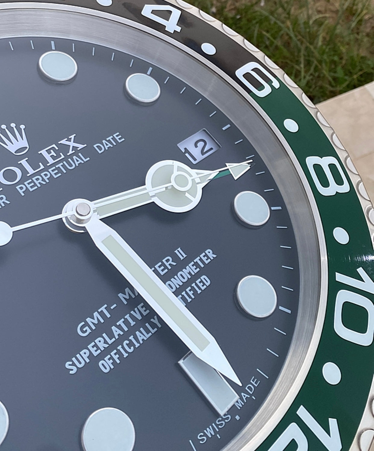 قسم رجال الاعمال - ساعة رولكس سبرايت للحائط - صناعة يدوية للمينا منفذ تاريخ و ارقام لومينوس مثّل ساعة اليد الاصلية