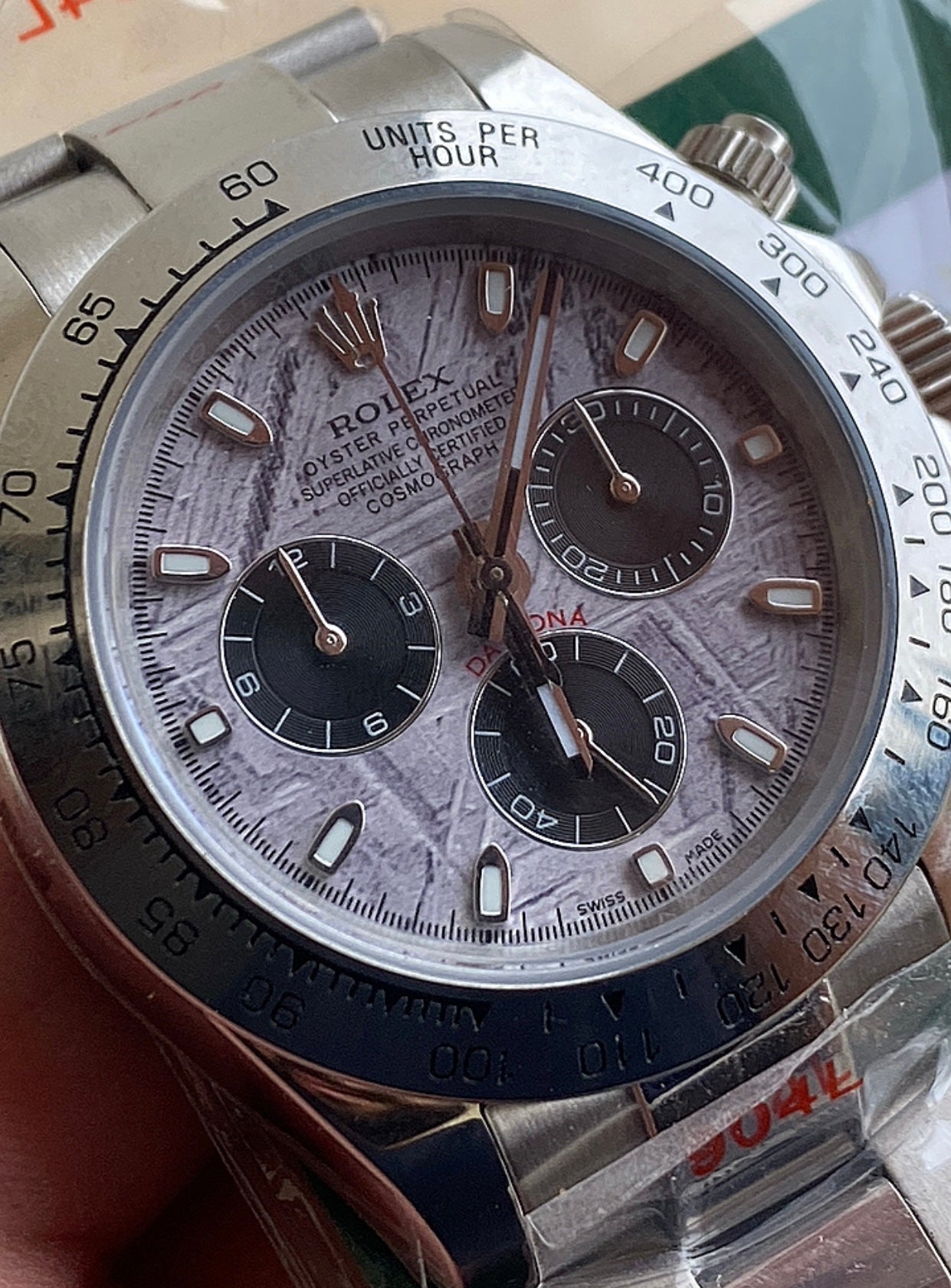 40 mm رولكس دايتونا كلين مينا ماربل - كلين طبق الأصل ماكينة سويسري  قطعة واحدة فقط