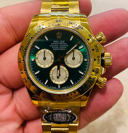 رولكس دايتونا يالو جولد مينا اصفر- كلين طبق الأصل ماكينة سويسري كورمو جراف