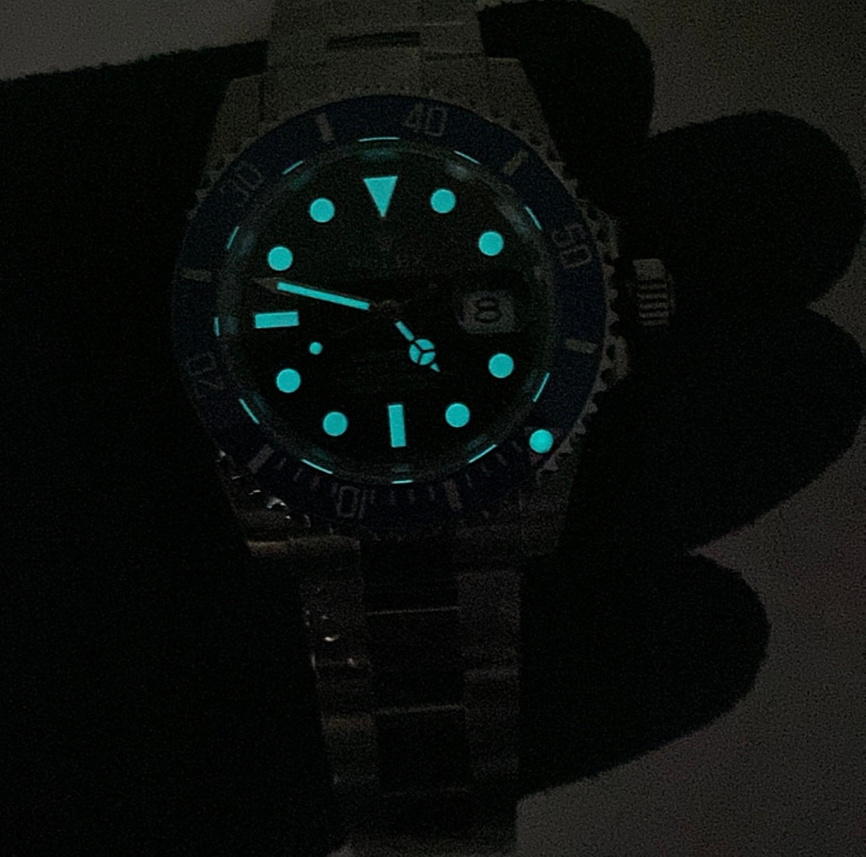 رولكس سابمارينر بيزل ازرق مينا اسود - ريفرنس حديد كلين طبق الأصل ماكينة سويسري