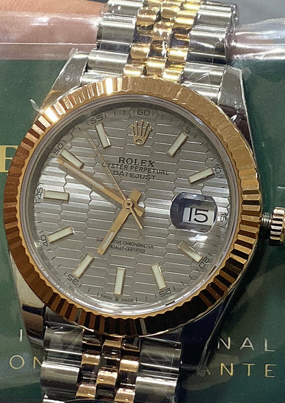 36 mm رولكس ديت جستستيل وذهب إيفروز بقرص ماربل