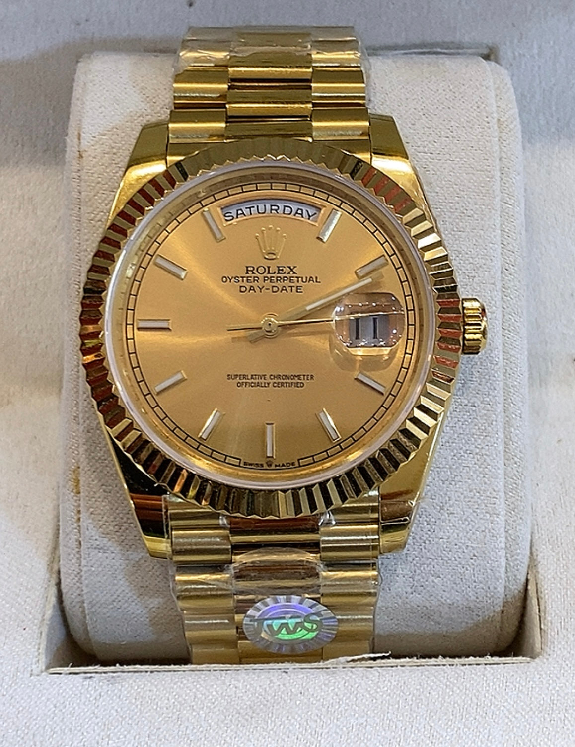 رولكس دايديت كلين فول يالو جولد - كلين طبق الأصل ماكينة سويسري  طلاء ذهب ١٨