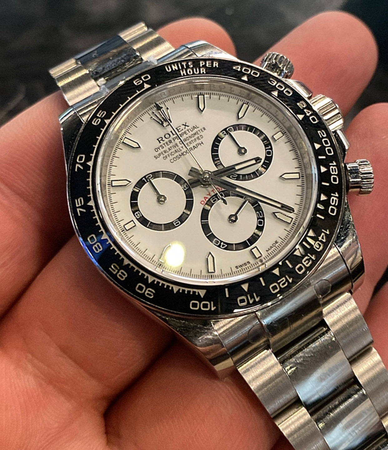 رولكس دايتونا باندا - كلين طبق الأصل و ماكينة سويسري نفس التعقيدات طبق الأصل كوزموجراف