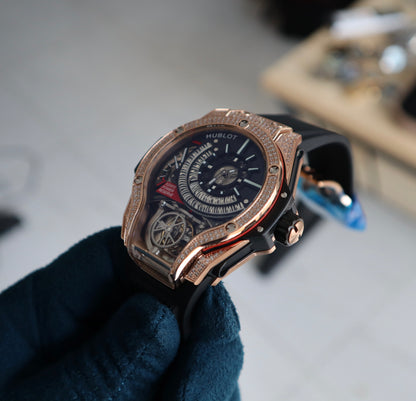 Hublot MP9 Tourbillon - هابلوت ام بي ناين روزجولد ذايموند