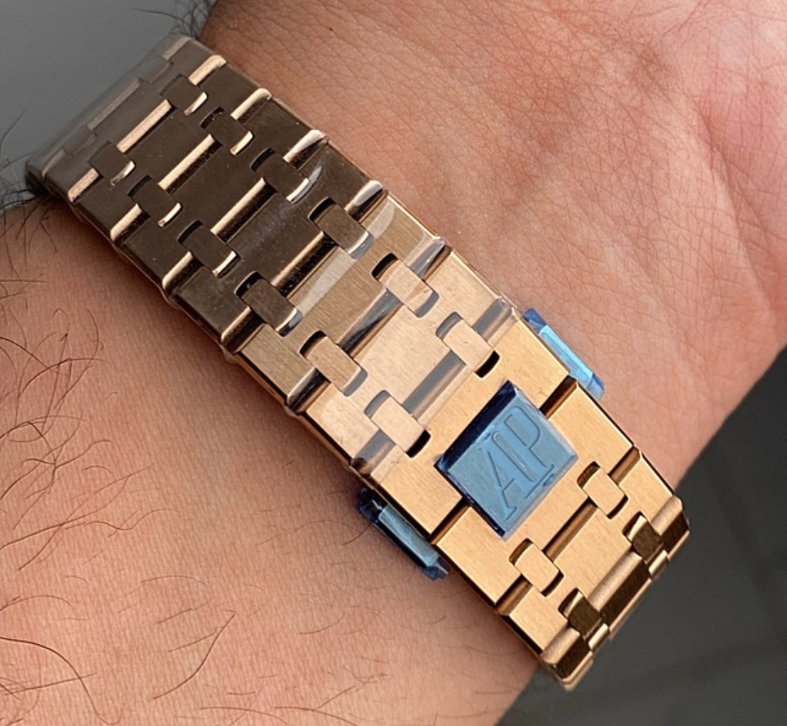 audemars piguet royal oak chronograph - كلين طبق الأصل طلاء ١٨ روز جولد ماكينة سويسري وزن متطابق و تعقيدة الكرونو