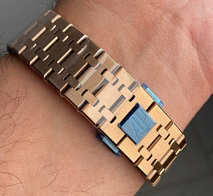 audemars piguet royal oak chronograph - كلين طبق الأصل طلاء ١٨ روز جولد ماكينة سويسري وزن متطابق و تعقيدة الكرونو