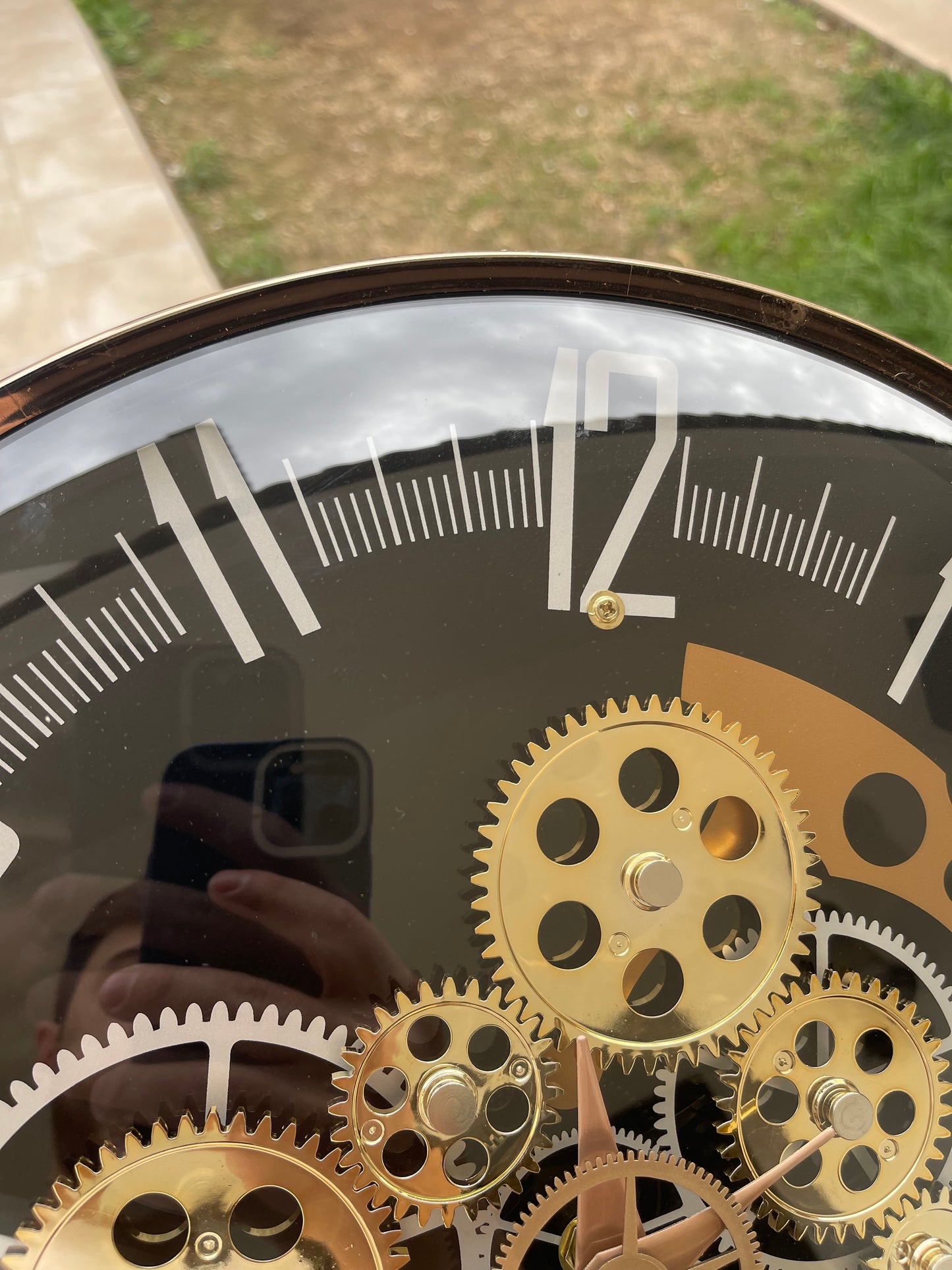 قسم رجال الأعمال ساعه حائط بتصميم كلاسيكي بمسننات تعمل بشكل كامل قطعه واحده فقط