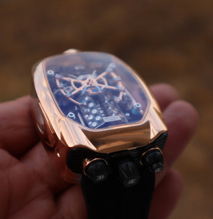 ( السعر بالاردني ٦٣٠ ) jacob & co bugatti chiron - اصدار كاين ماكينة سويسري صناعة يدوية من الداخل صناعة يدوي (Copy)