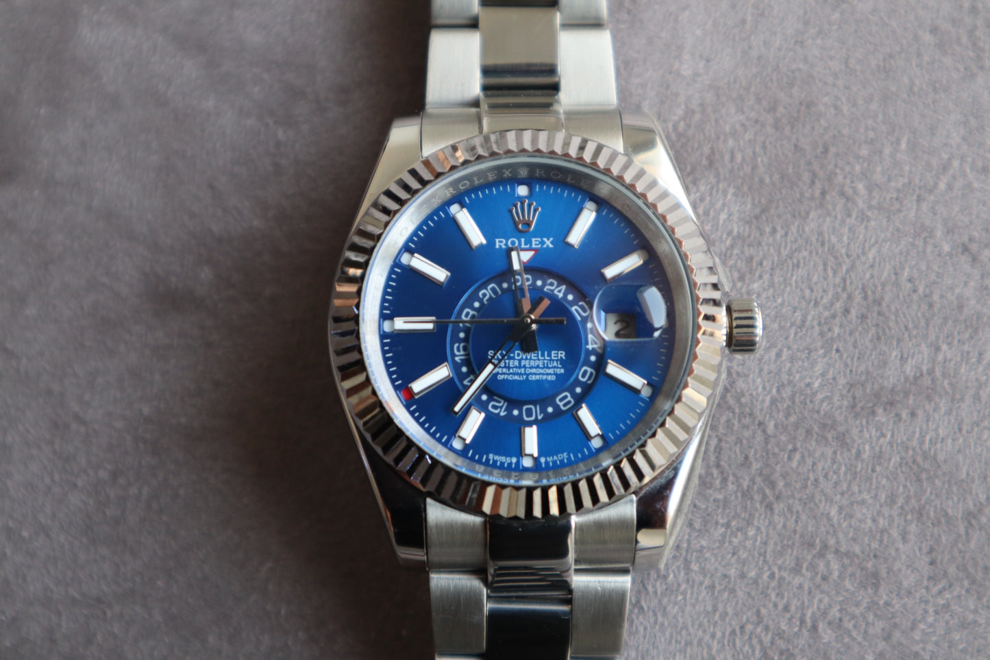رولكس سكاي دولر مينا ازرق - الأعلى طلباً جودة الساعة جراند ماستر