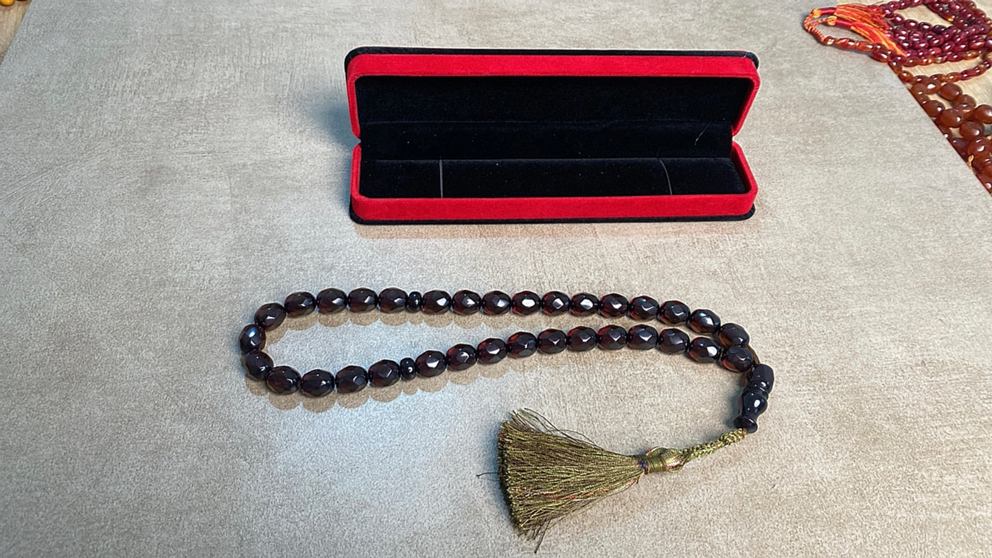 سبحة حجر سندلوس صناعة يدوية  (S8)