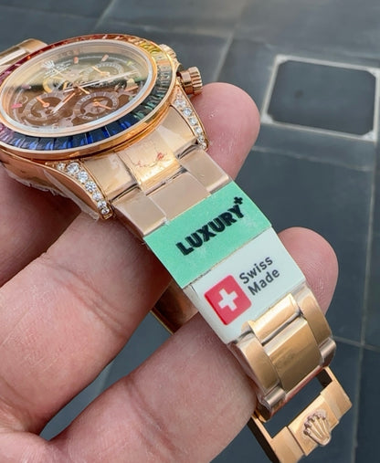 Rolex Daytona Rainbow مصنع لاكجري بلس طبق الاصلية
