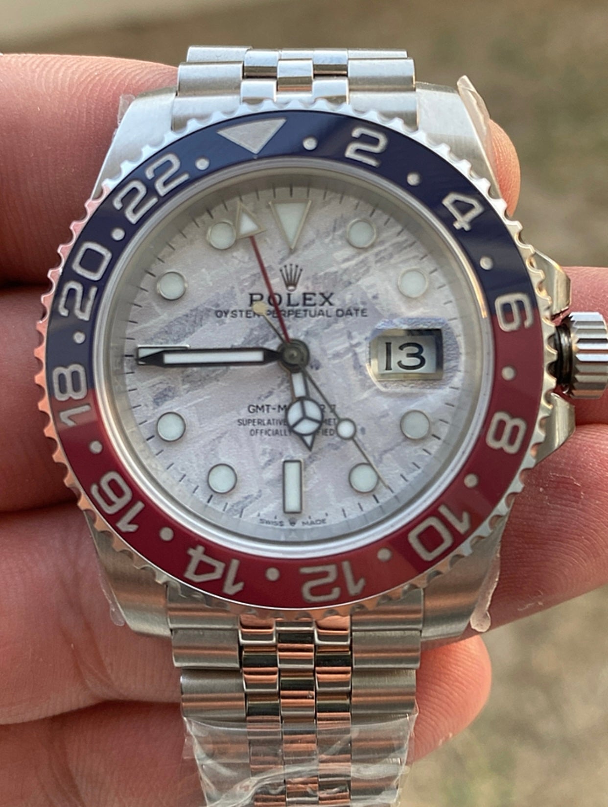 رولكس ببسي اصدار نادر مينا ماربل- الساعة كلين تعمل بجميع التعقيدات ماكينة سويسري نسبة تطابق ويا الاصلية