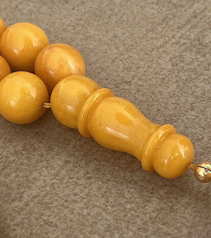 سبحة كهرب ألماني كبس - واردقطر - ذهب عيار ٢١