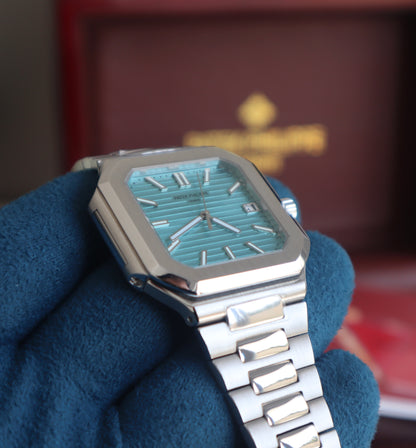 باتيك فيليب كيوبيتوس تيفاني بلو ٢٠٢٤ - الساعة طبق الأصل لا يمكن تميزها عن الأصلي