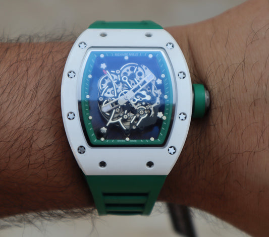 ريتشارد ميل بوبا واتسون وايت سيراميك ستراب اخضر - كلين اعلى جودة موجودة في السوق