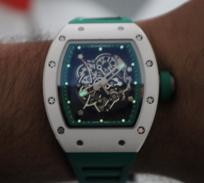 ريتشارد ميل بوبا واتسون وايت سيراميك ستراب اخضر - كلين اعلى جودة موجودة في السوق