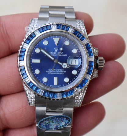 Rolex Submariner Blue Ruby - رولكس سابمارينر بلو روبي كلين طبق الأصل