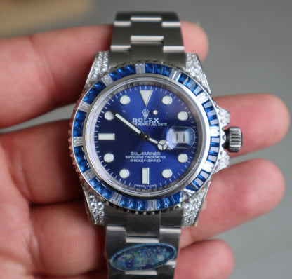 Rolex Submariner Blue Ruby - رولكس سابمارينر بلو روبي كلين طبق الأصل