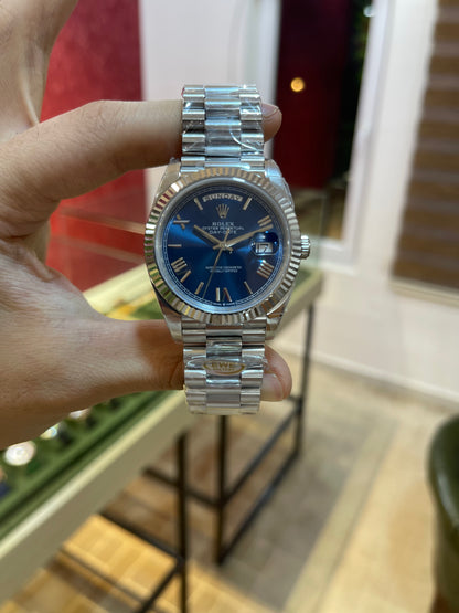 رولكس داي ديت مينا ازرق كلين طبق الاصل قطعه واحده شباب الترا فينيش