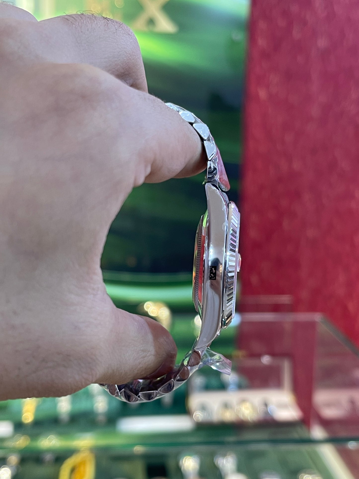 رولكس داي ديت مينا ازرق كلين طبق الاصل قطعه واحده شباب الترا فينيش