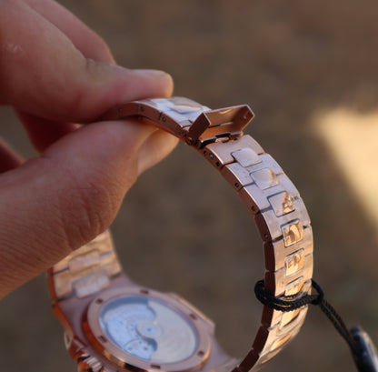 باتيك فيليب نوتلس فول روز جولد - كلين قطعة واحدة طبق الأصل