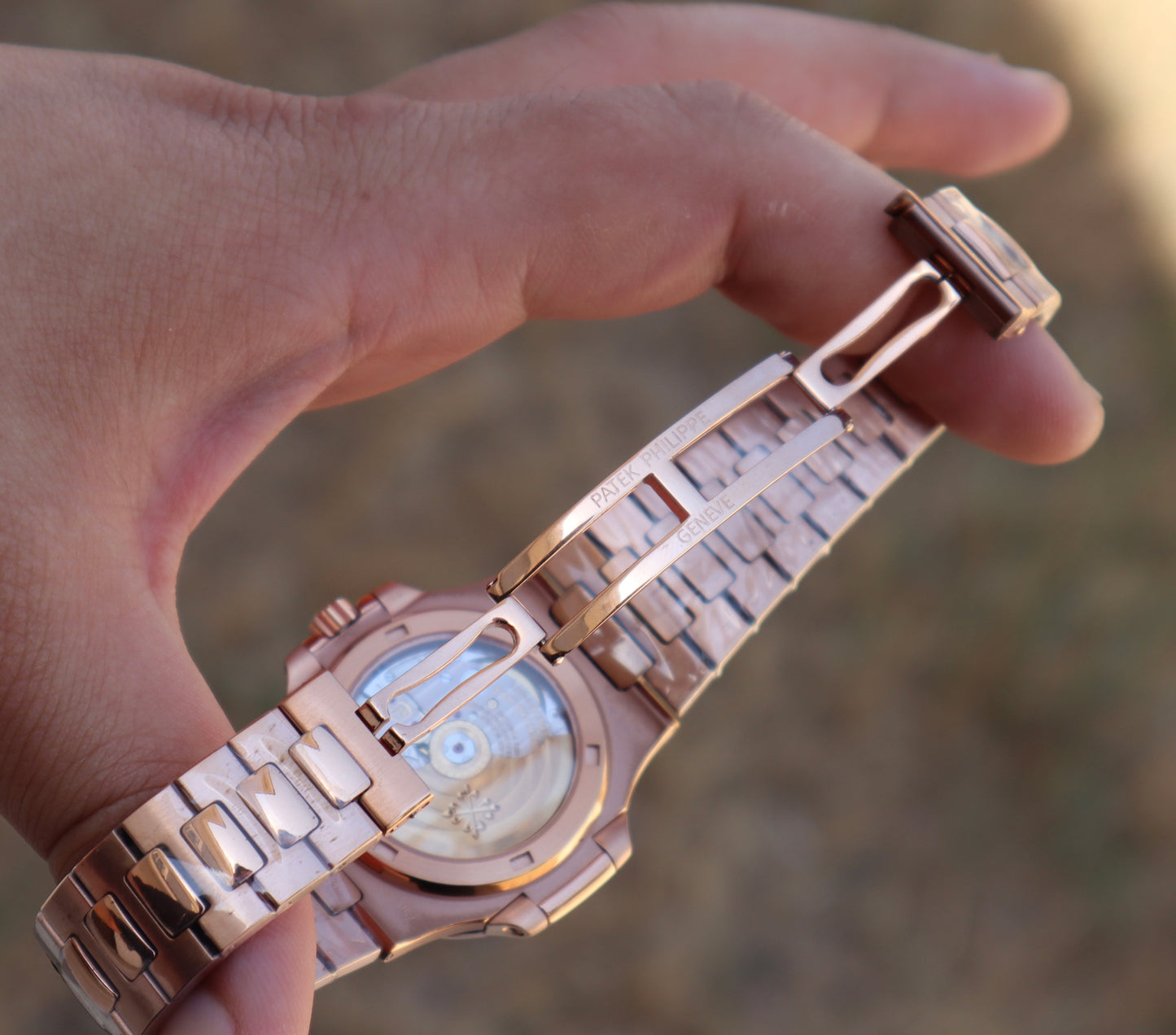 باتيك فيليب نوتلس فول روز جولد - كلين قطعة واحدة طبق الأصل