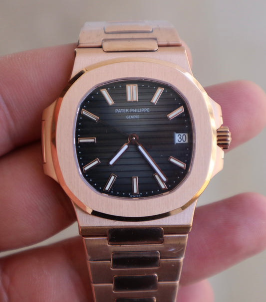 باتيك فيليب نوتلس فول روز جولد - كلين قطعة واحدة طبق الأصل