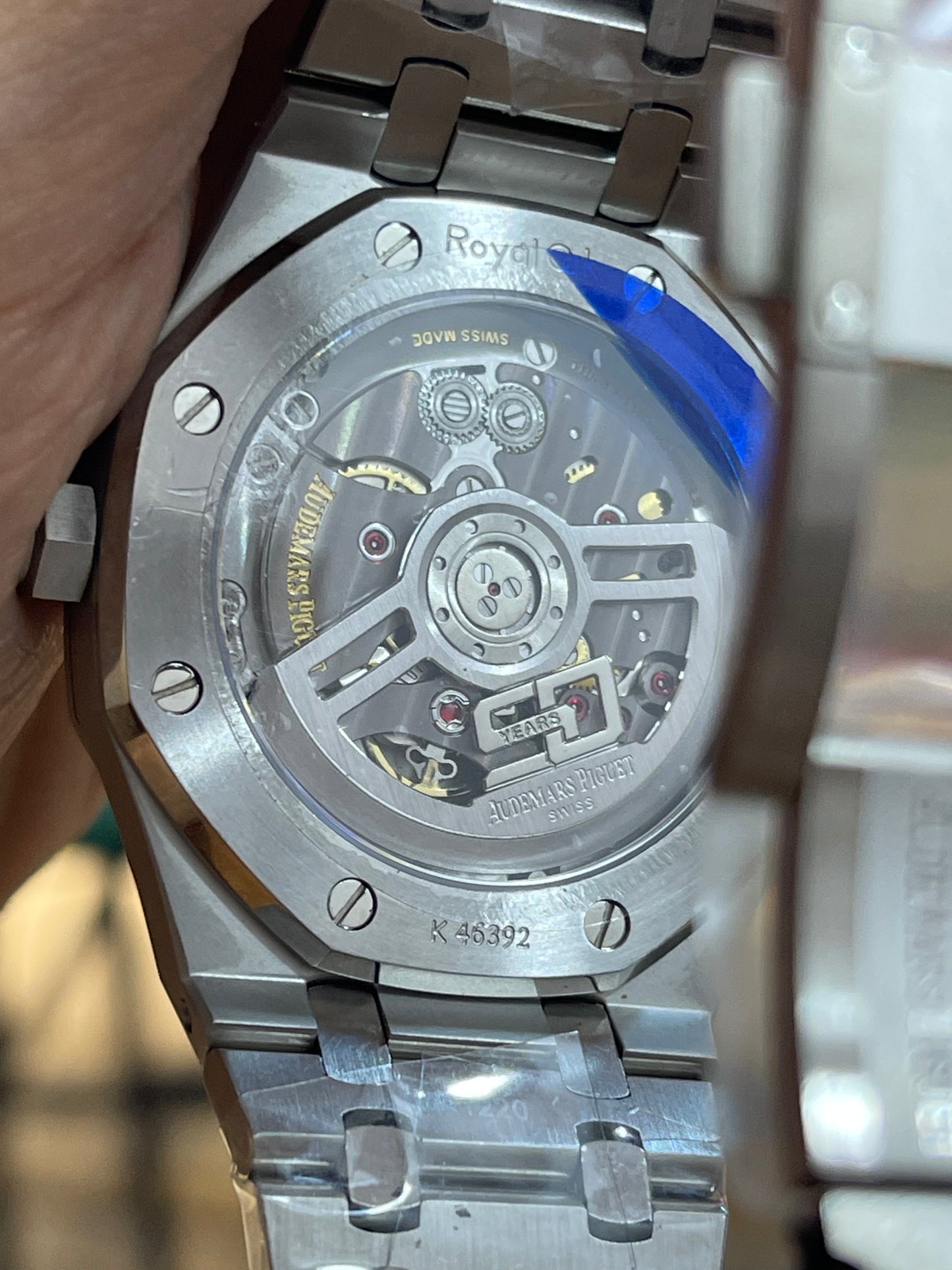 AP ROYAL OUK BLACK DIALN كلين طبق الاصل قطر 41