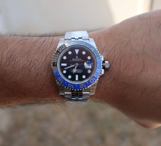 السعر بالاردني ٥٥٠ رولكس باتمان باتمان ستراب جوبلي - نسخة طبق الأصل - بيزل سيراميك - تعقيدة جي ام تي