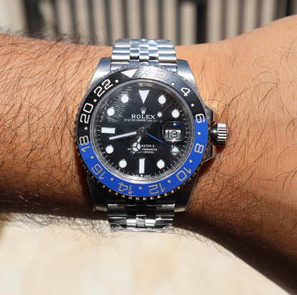 السعر بالاردني ٥٥٠ رولكس باتمان باتمان ستراب جوبلي - نسخة طبق الأصل - بيزل سيراميك - تعقيدة جي ام تي