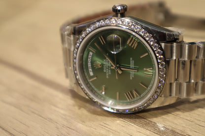 Clean Rolex DayDate Olive Dial - حبة واحدة في العراق كلين طبق الأصل