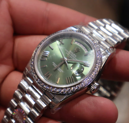 Clean Rolex DayDate Olive Dial - حبة واحدة في العراق كلين طبق الأصل