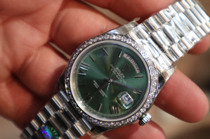 Clean Rolex DayDate Olive Dial - حبة واحدة في العراق كلين طبق الأصل